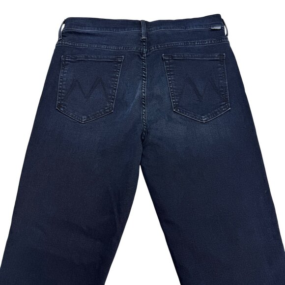 Mother The Insider Crop Step Fray Black Jean Women's Denim Pants, Size 31 - Picture 5 of 12